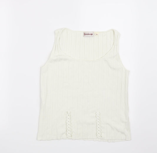 Kaleidoscope Womens White   Vest Jumper Size 10
