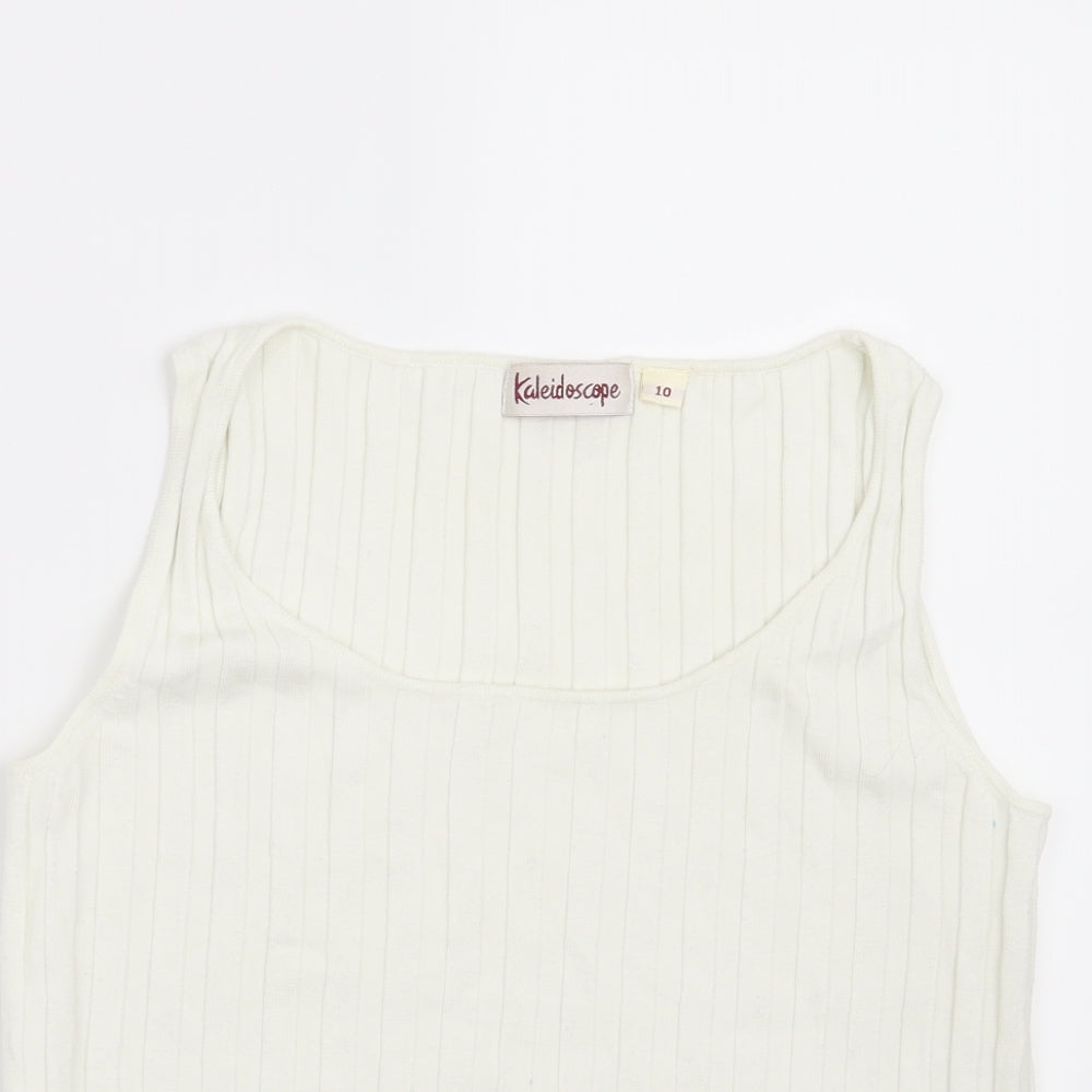 Kaleidoscope Womens White   Vest Jumper Size 10