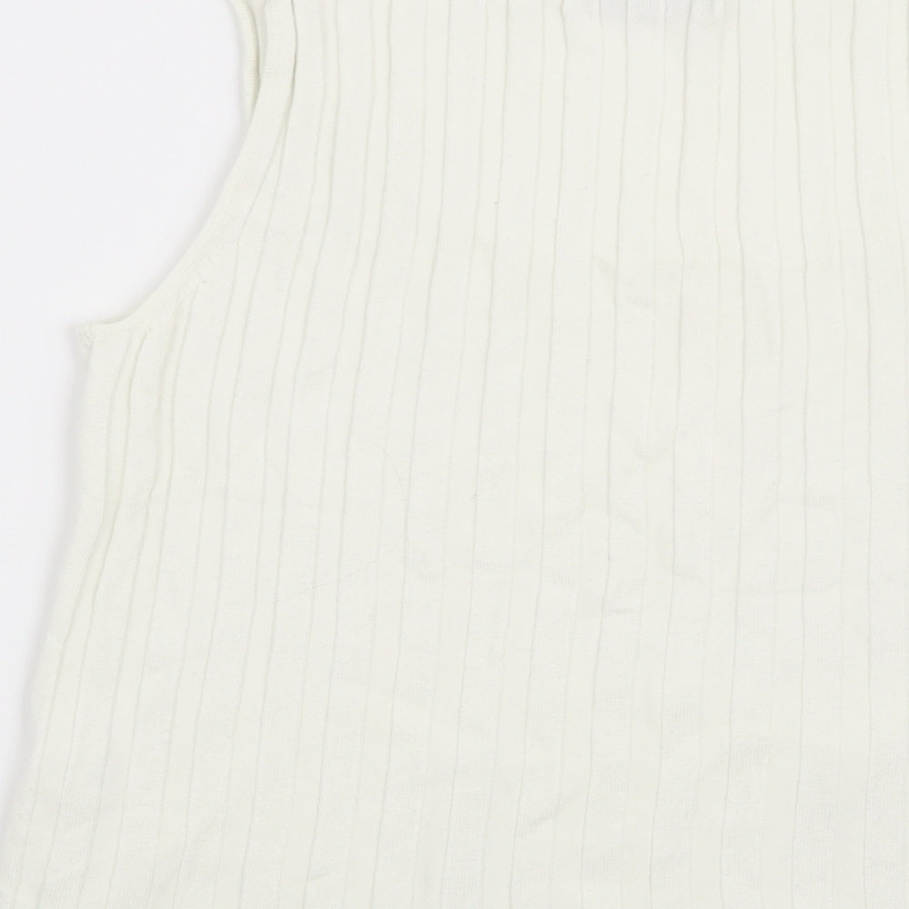 Kaleidoscope Womens White   Vest Jumper Size 10
