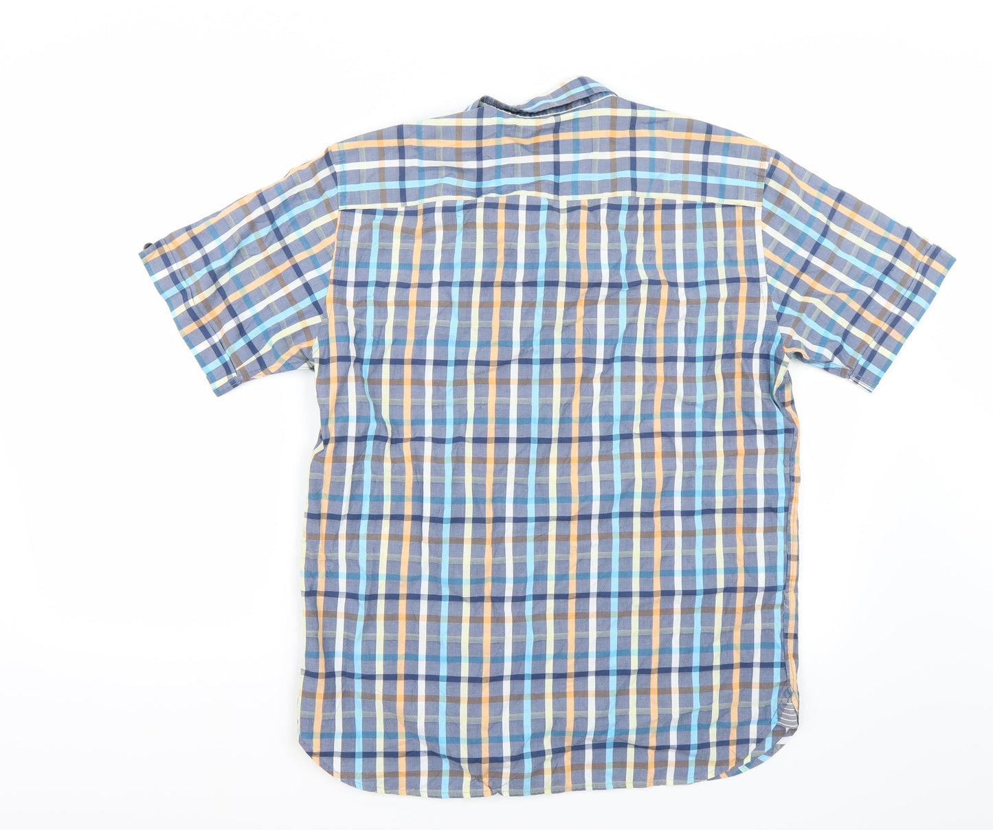 Mens UK Size S Marks and Spencer Blue  Button-Up Long Sleeve Casual Shirt
