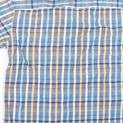 Mens UK Size S Marks and Spencer Blue  Button-Up Long Sleeve Casual Shirt