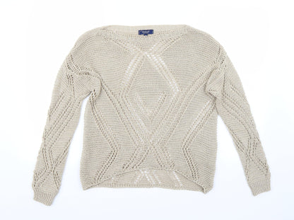 Leonard Womens Beige   Pullover Jumper Size M