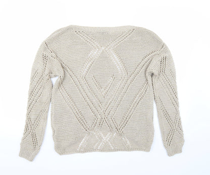 Leonard Womens Beige   Pullover Jumper Size M