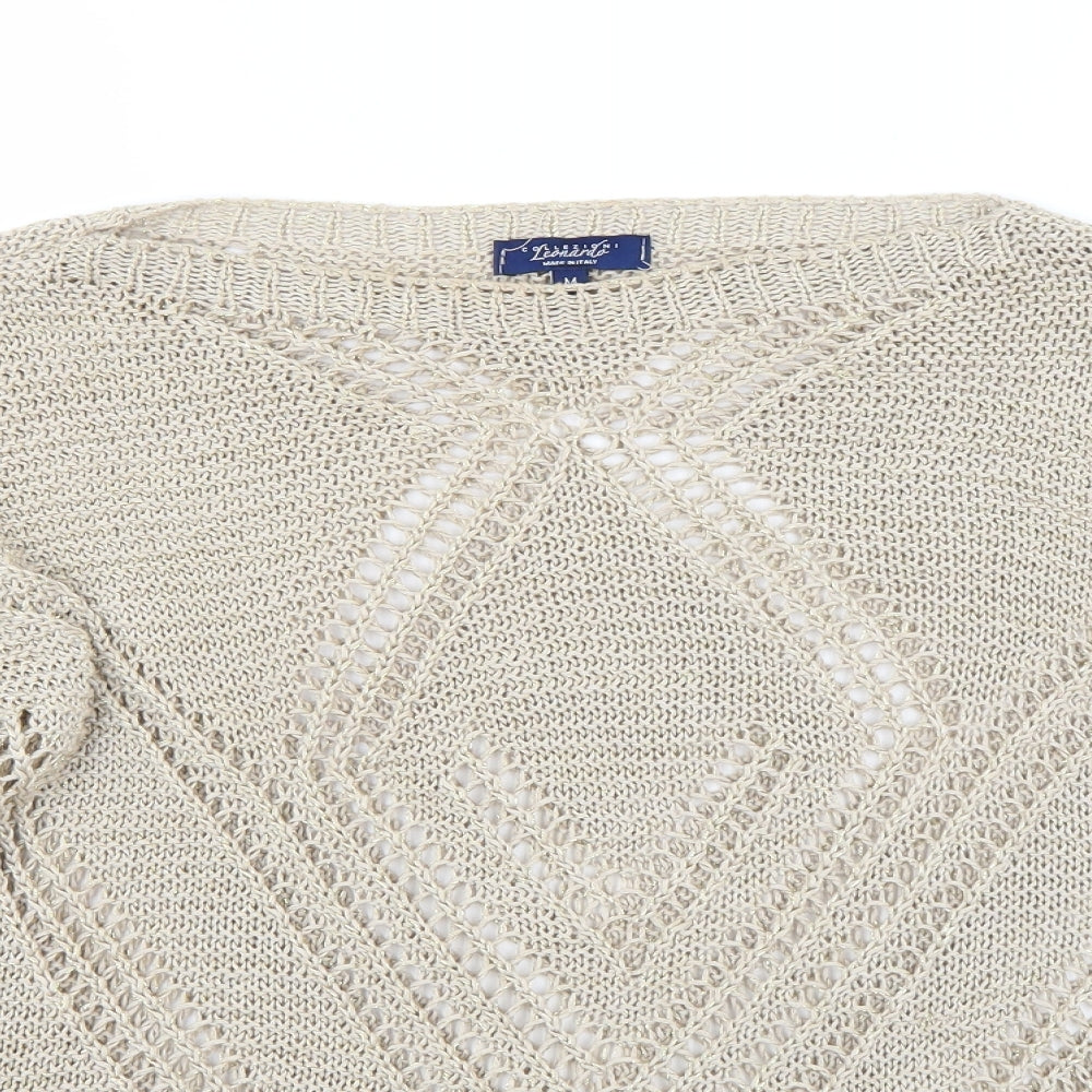 Leonard Womens Beige   Pullover Jumper Size M