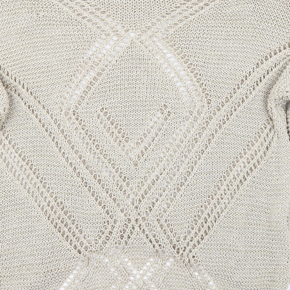 Leonard Womens Beige   Pullover Jumper Size M