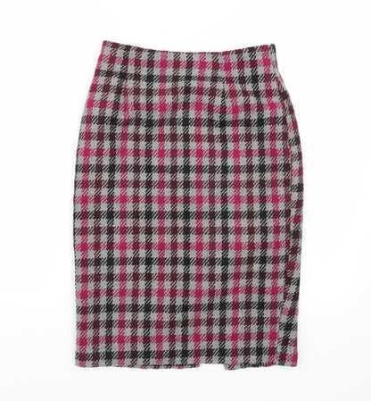 NEXT Womens Purple Check  Straight & Pencil  Size 6