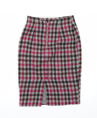 NEXT Womens Purple Check  Straight & Pencil  Size 6