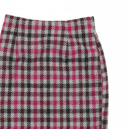 NEXT Womens Purple Check  Straight & Pencil  Size 6