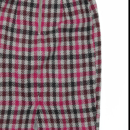 NEXT Womens Purple Check  Straight & Pencil  Size 6