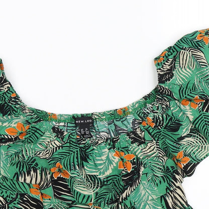 Womens UK Size 10 New Look Green Basic Tank