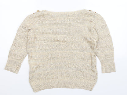 M&Co Womens Beige  Knit Pullover Jumper Size M