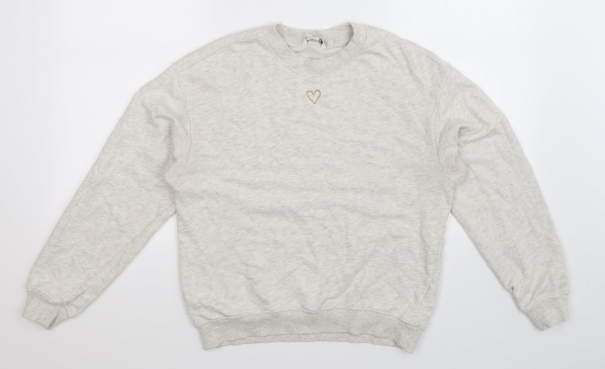 Monki Womens Grey   Pullover Sweatshirt Size XS