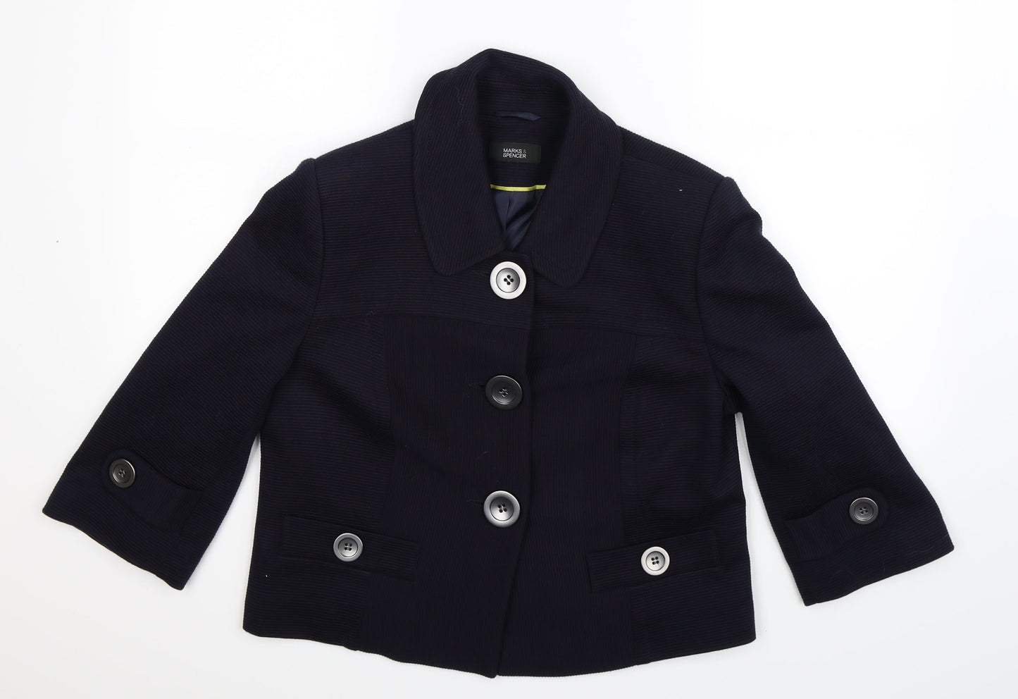 Marks and Spencer Womens Blue   Jacket Blazer Size 14