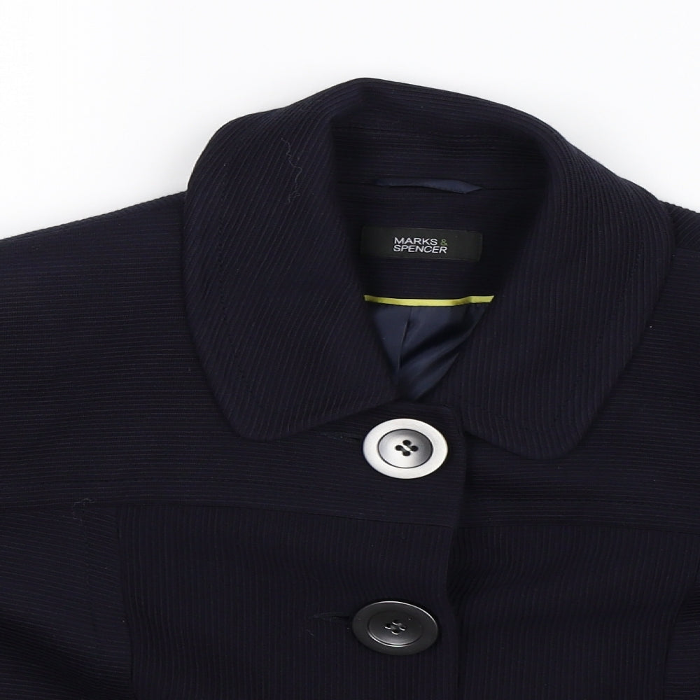 Marks and Spencer Womens Blue   Jacket Blazer Size 14