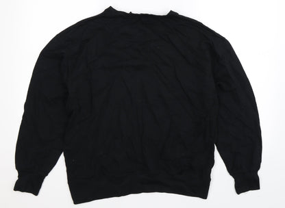 Boohoo Womens Black   Pullover Sweatshirt Size 12