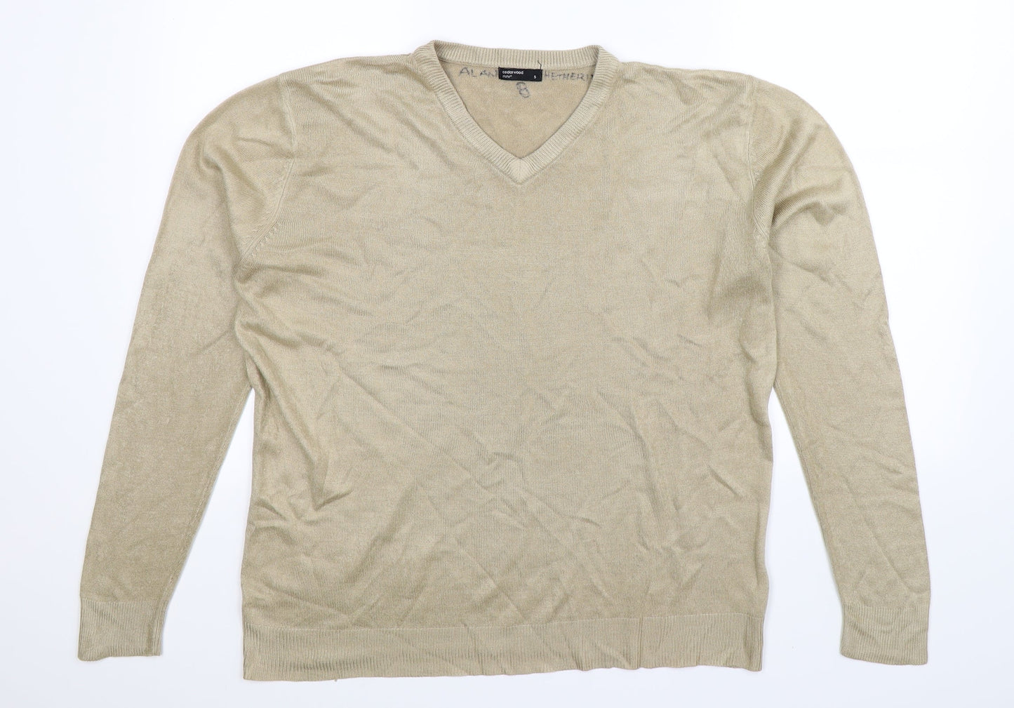 Cedar Wood State Mens Beige  Knit Pullover Jumper Size S