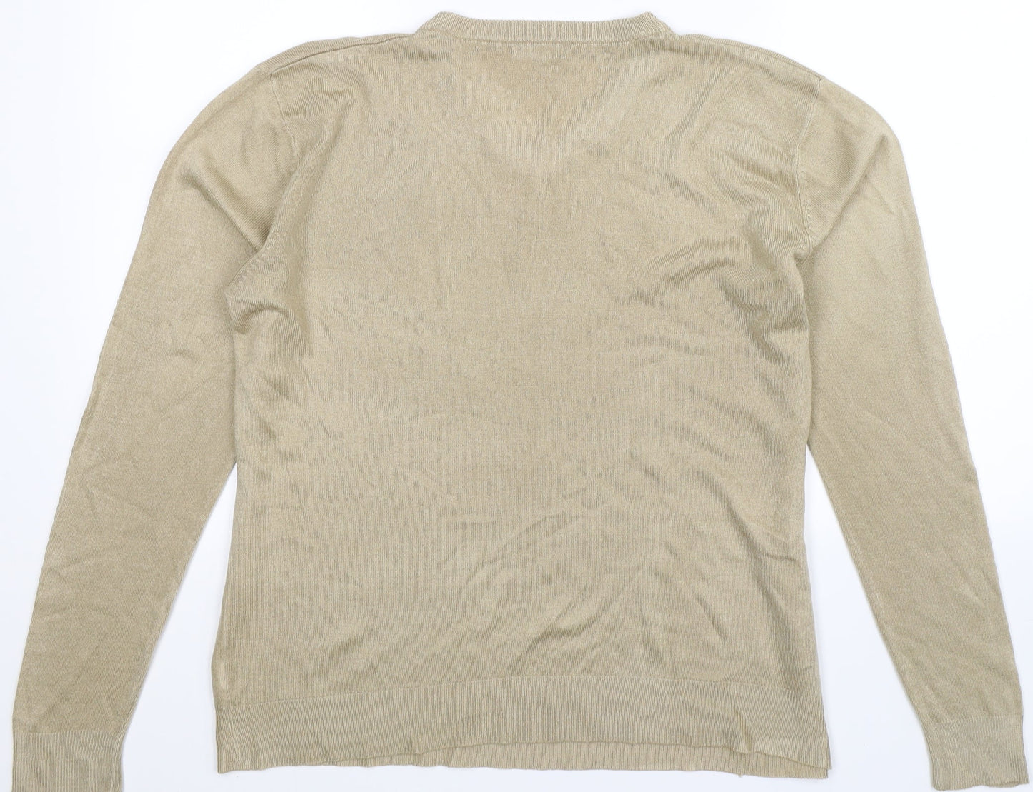Cedar Wood State Mens Beige  Knit Pullover Jumper Size S