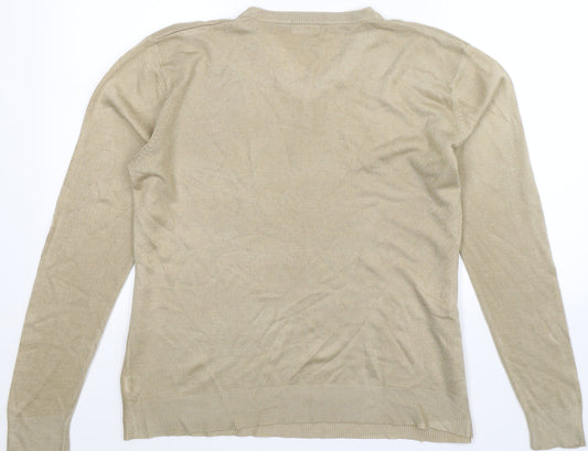 Cedar Wood State Mens Beige  Knit Pullover Jumper Size S