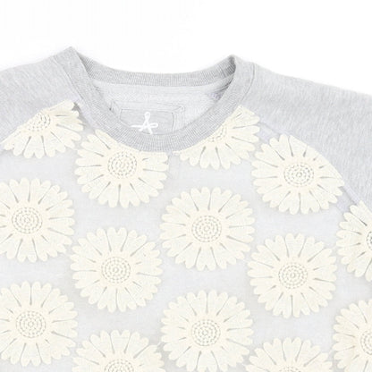 Atmosphere Womens Grey Floral  Pullover Jumper Size 6