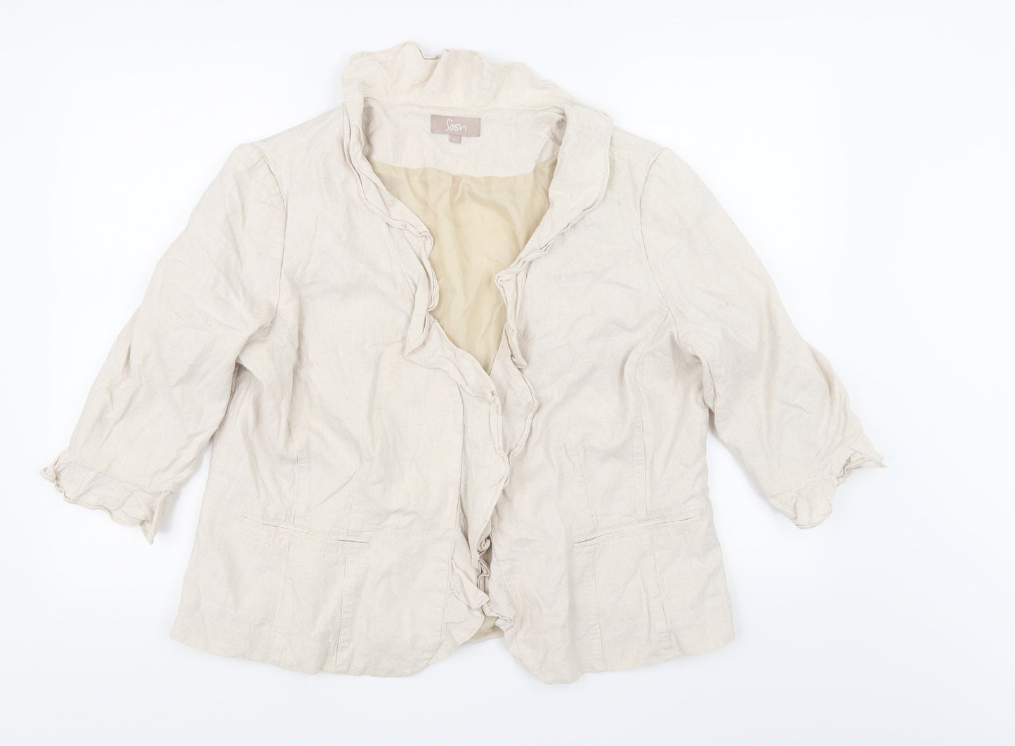 Womens UK Size 20 Soon Beige Jacket