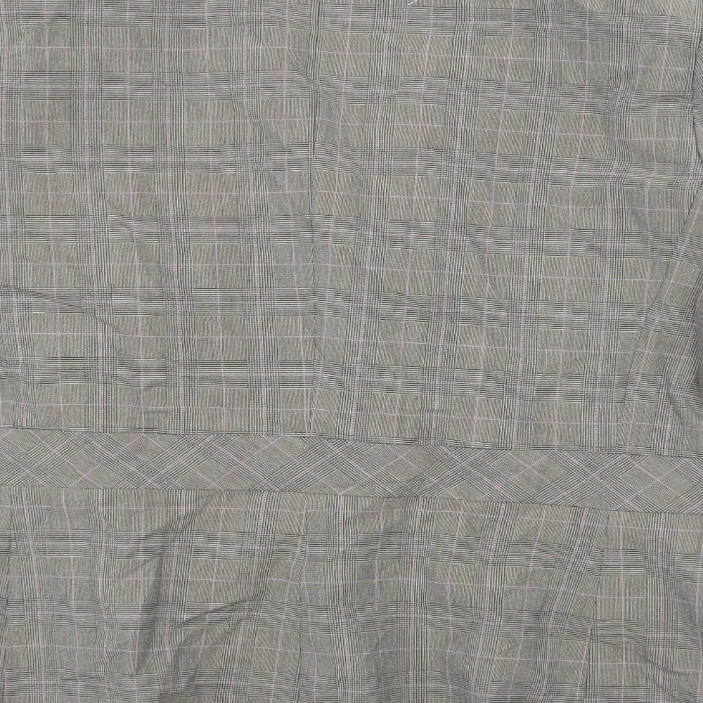 AMARANTO Womens Brown Check  Jacket Blazer Size 16