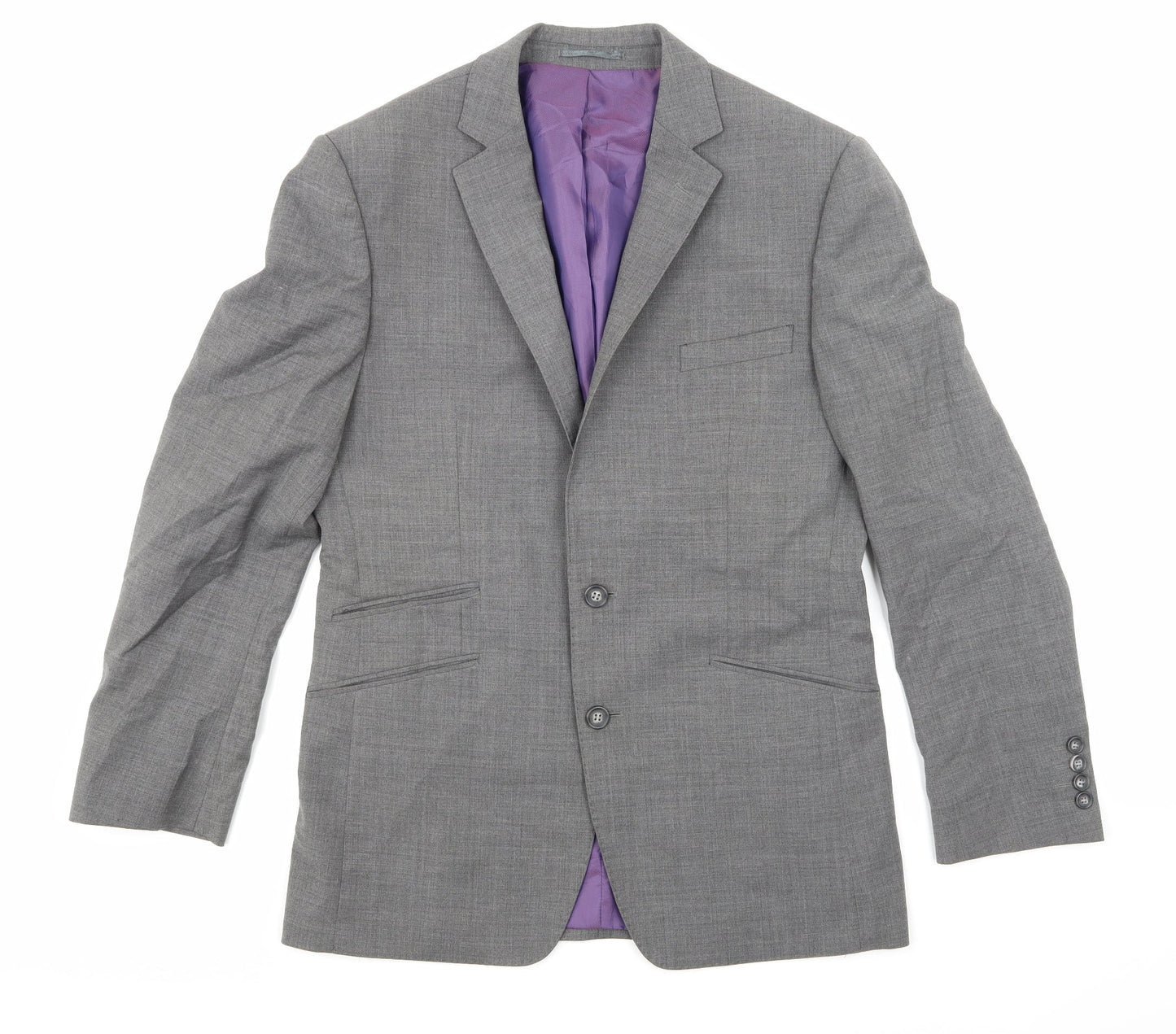 Mens UK Size 38 Brook Taverner Regular Grey Suit Jacket