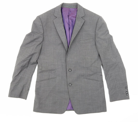 Mens UK Size 38 Brook Taverner Regular Grey Suit Jacket