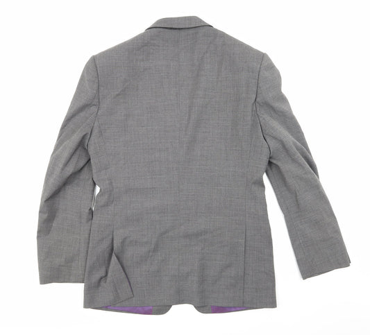 Mens UK Size 38 Brook Taverner Regular Grey Suit Jacket