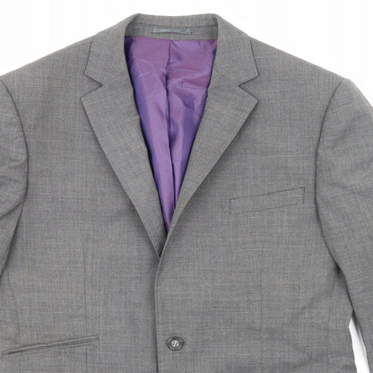 Mens UK Size 38 Brook Taverner Regular Grey Suit Jacket