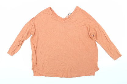 TU Womens Orange   Basic T-Shirt Size 8