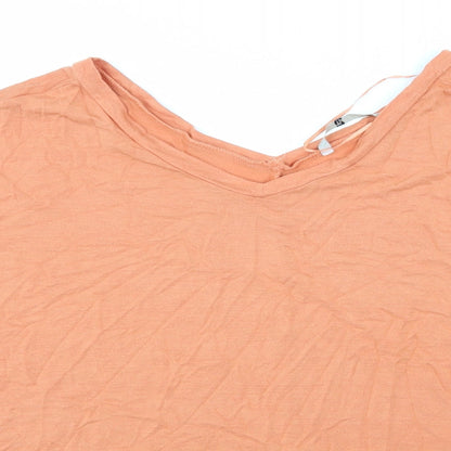 TU Womens Orange   Basic T-Shirt Size 8
