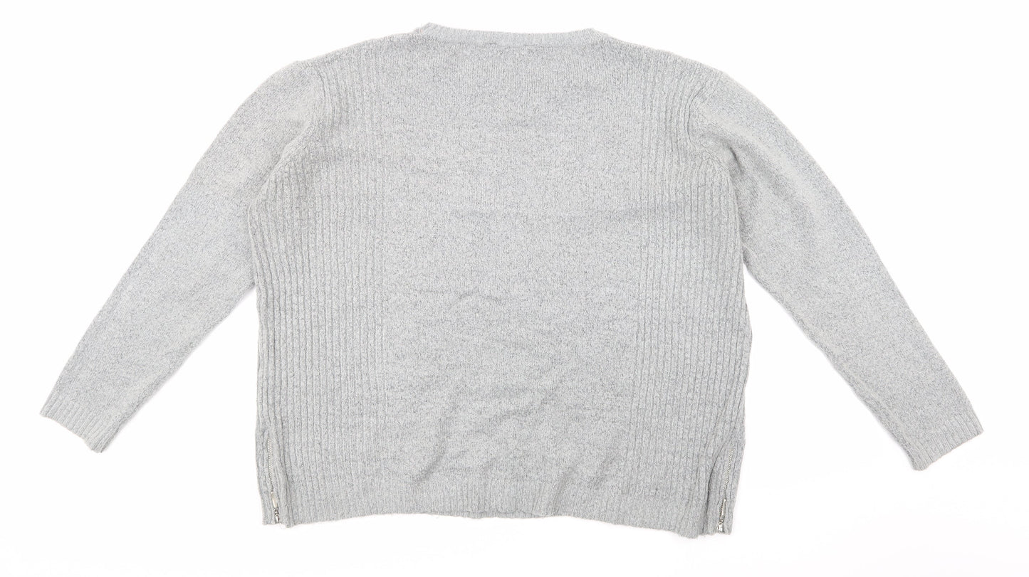 George Womens Grey  Knit Pullover Jumper Size 18
