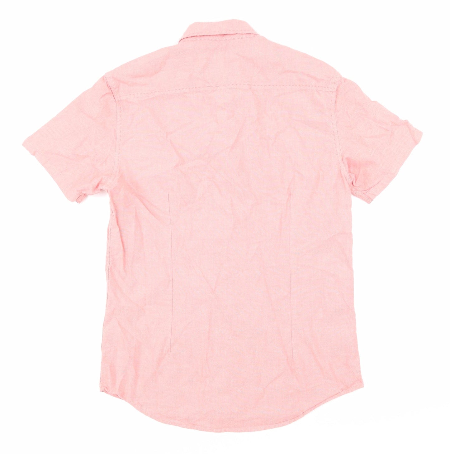 Mens UK Size S Burton Pink  Button-Up Short Sleeve Casual Shirt
