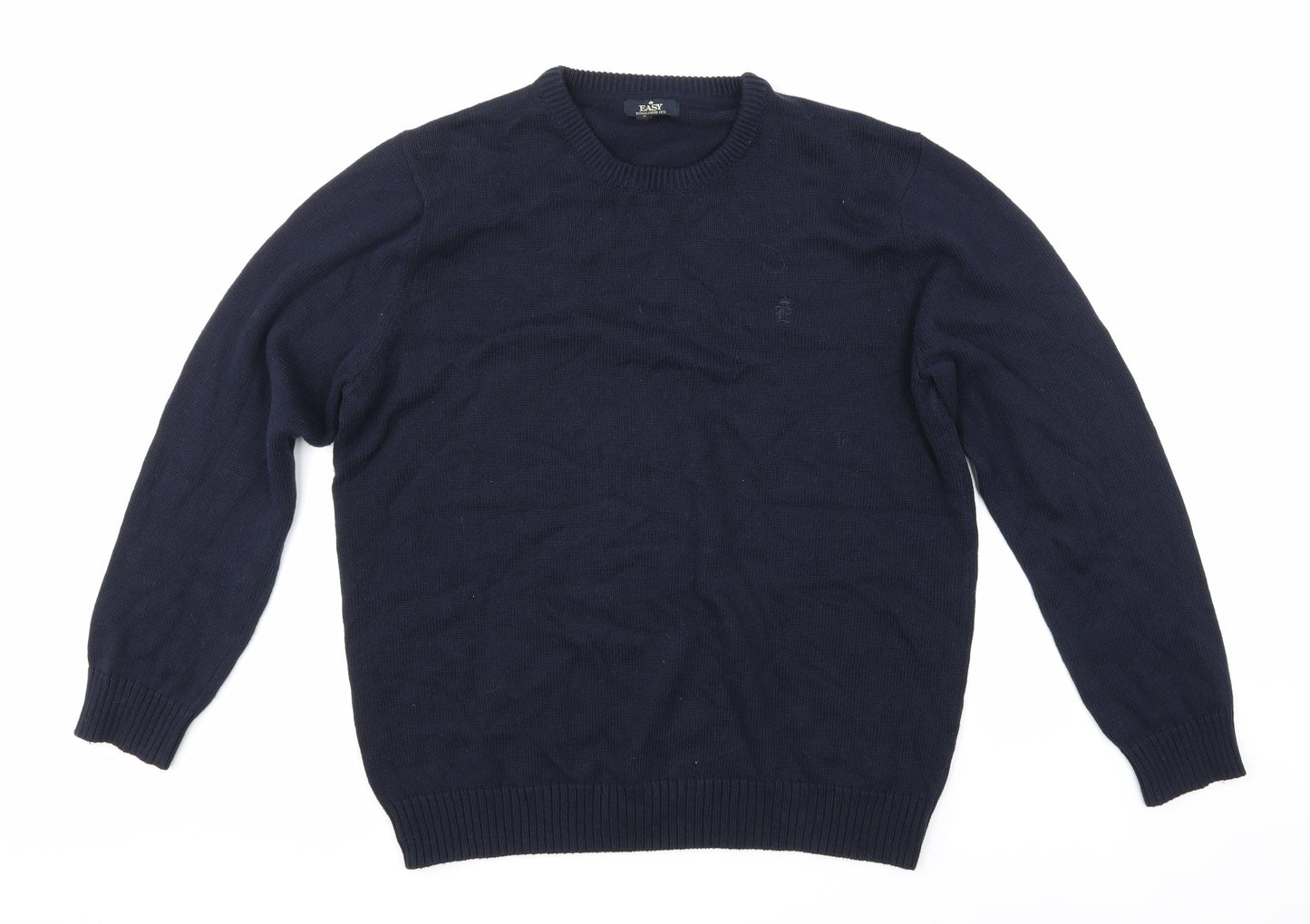 Easy Mens Blue   Pullover Jumper Size L