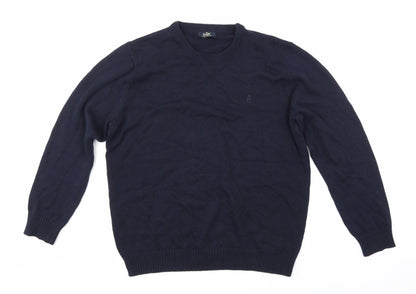 Easy Mens Blue   Pullover Jumper Size L