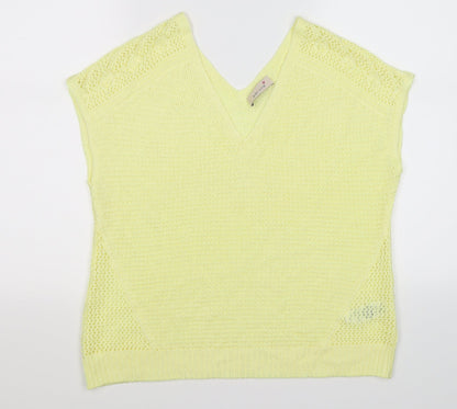 Per Una Womens Yellow  Knit Pullover Jumper Size 14