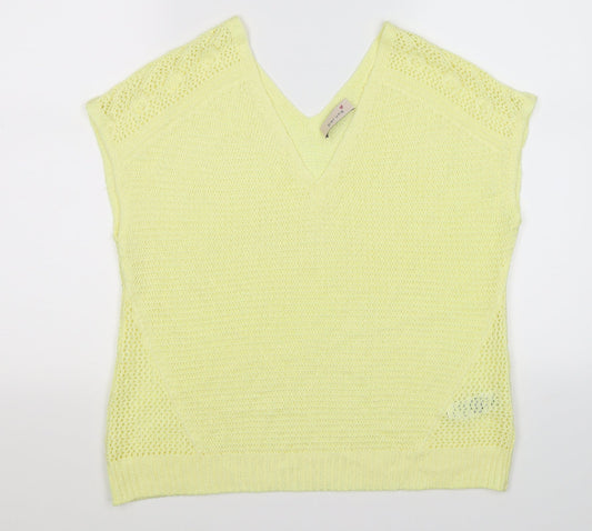Per Una Womens Yellow  Knit Pullover Jumper Size 14