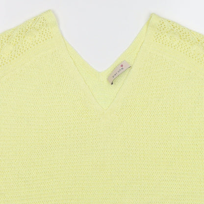 Per Una Womens Yellow  Knit Pullover Jumper Size 14