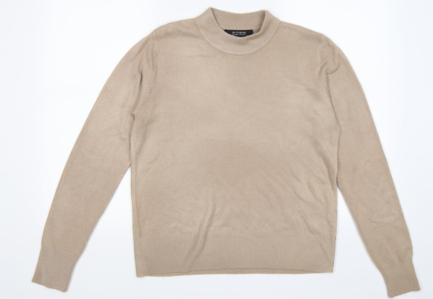 originals Womens Beige  Knit Pullover Jumper Size 14