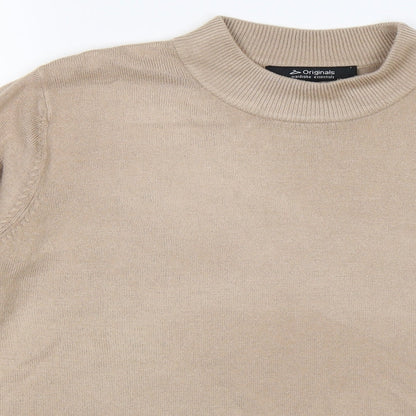 originals Womens Beige  Knit Pullover Jumper Size 14