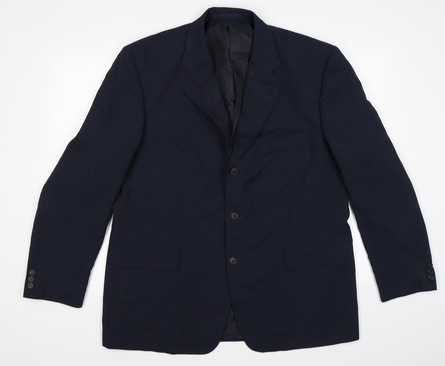 Mens UK Size 44 Essentials Regular Blue Suit Jacket