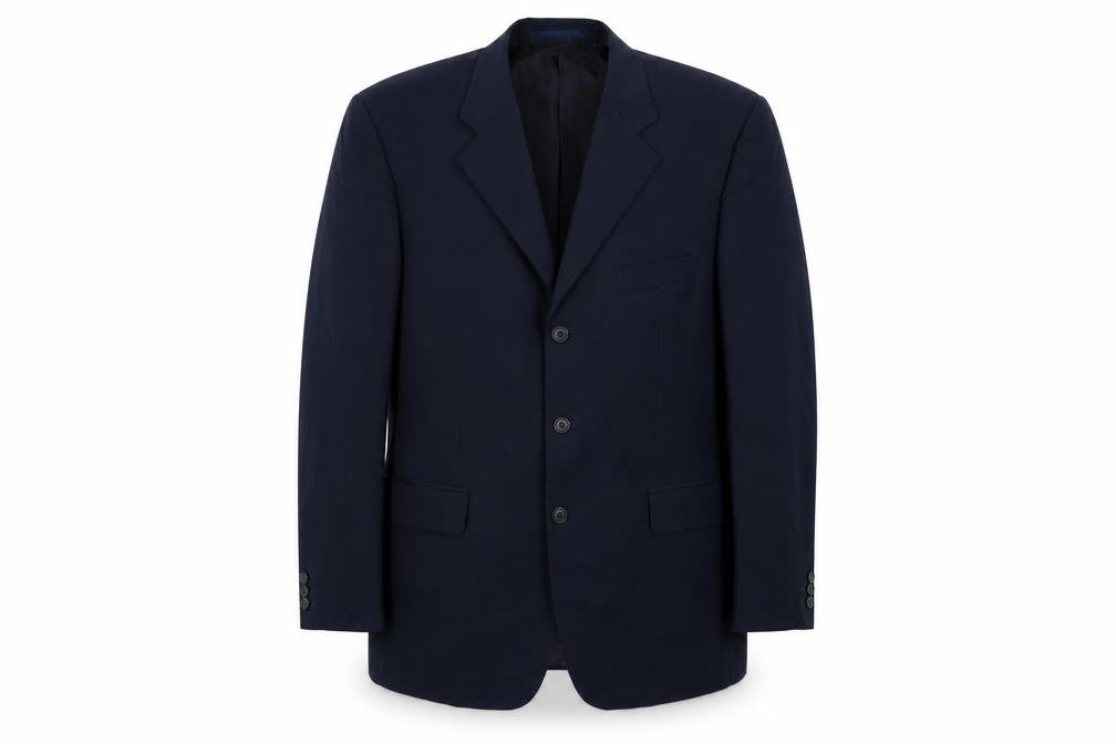 Mens UK Size 44 Essentials Regular Blue Suit Jacket