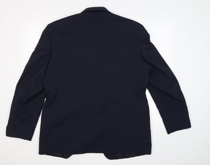 Mens UK Size 44 Essentials Regular Blue Suit Jacket