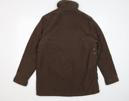 Classics Womens Brown  Velour Windbreaker Coat Size 14