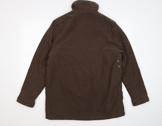 Classics Womens Brown  Velour Windbreaker Coat Size 14