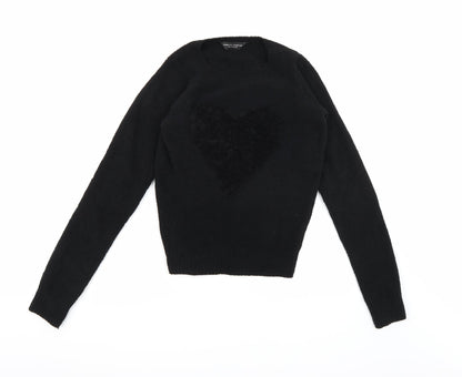 Dorothy Perkins Womens Black  Fleece Pullover Jumper Size 6