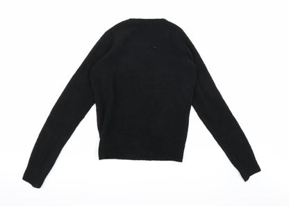 Dorothy Perkins Womens Black  Fleece Pullover Jumper Size 6