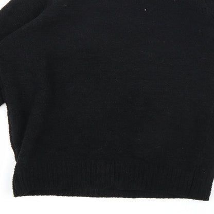 Dorothy Perkins Womens Black  Fleece Pullover Jumper Size 6