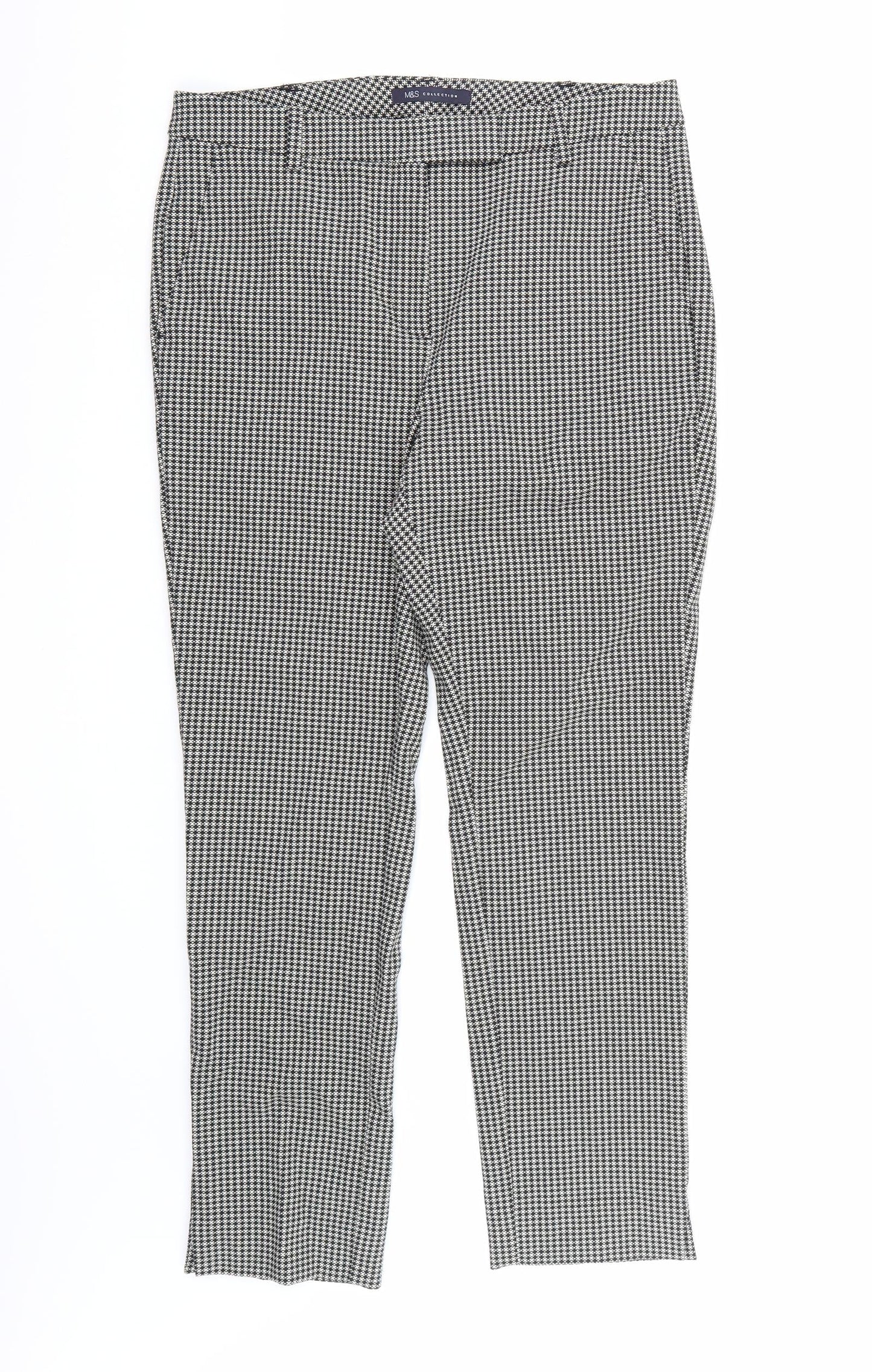 Womens UK Size 12 Marks and Spencer Regular Fit  Black Trousers