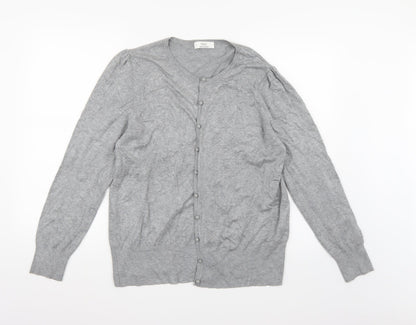 amrks Womens Grey  Knit Cardigan Jumper Size 20